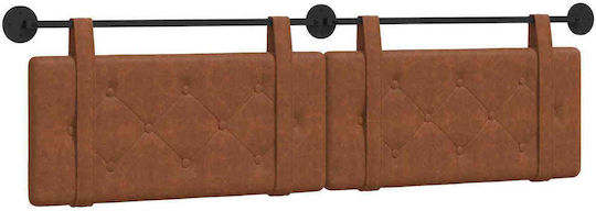 vidaXL Leder Kopfstütze für Betten Braune 170x55cm