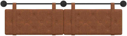 vidaXL Leder Kopfstütze für Betten Braune 170x55cm