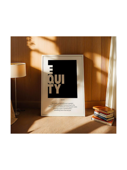Zitat Poster Equity Pq190 21cm x 30cm Schwarzer Hölzernes Rahmen