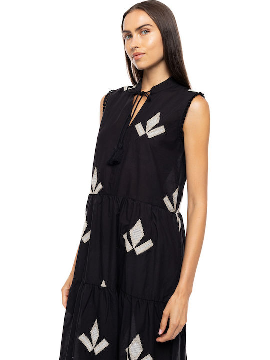 Pink Label Damenbademode Kaftan Für Den Strand Schwarz