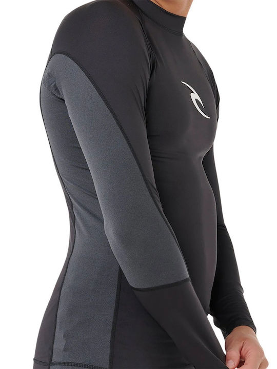Rip Curl UPF 50 Ανδρική Μακρυμάνικη Αντηλιακή Μπλούζα Μαύρη