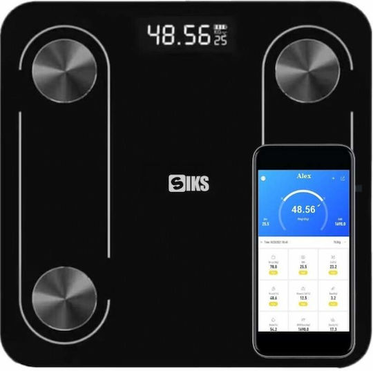 Smart Ζυγαριά 180kg με Bluetooth Μαύρη