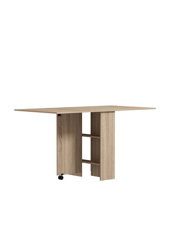 Tisch Speisesaal Klappbar Holz Natural Wood 140x75x74cm