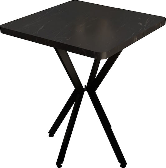 Prestone Τετράγωνο Τραπεζαρίας Μαύρο 70x70x75εκ. Prestone Τετράγωνο Τραπεζαρίας Μαύρο 70x70x75εκ.