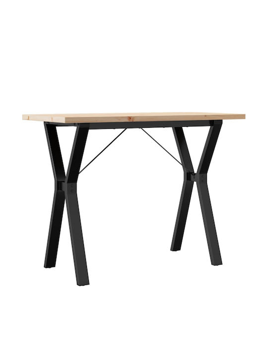 Table Dining Room from Solid Wood & Metal Coffee 100x50x75.5cm