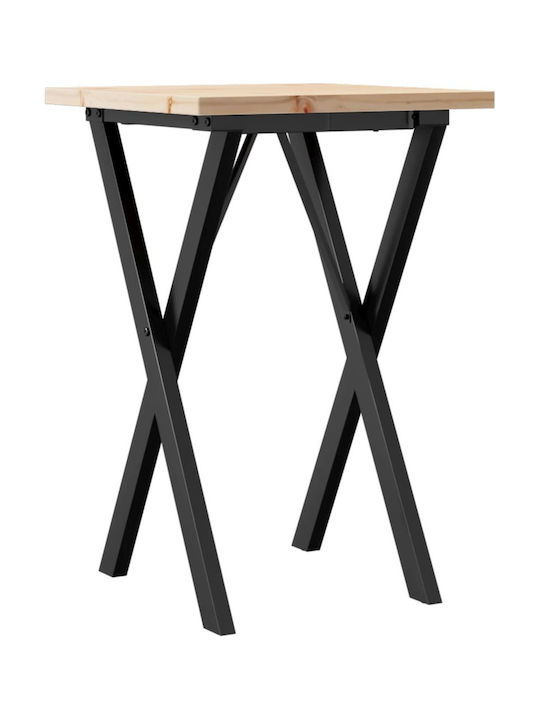 Round Table Dining Room from Solid Wood & Metal Coffee 50x50x75.5cm