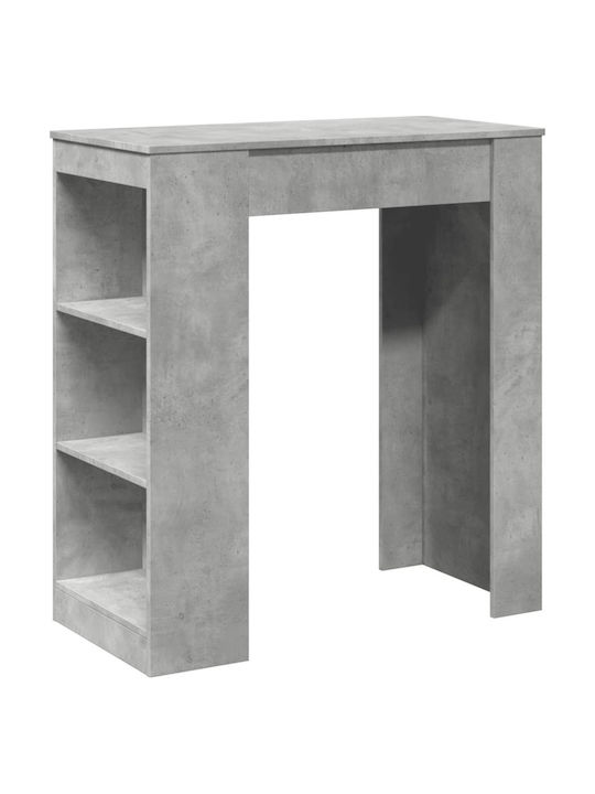 Vidaxl Bar Table with Shelves Gray 95x47x103.5cm Engineered Wood 1 Piece Gray