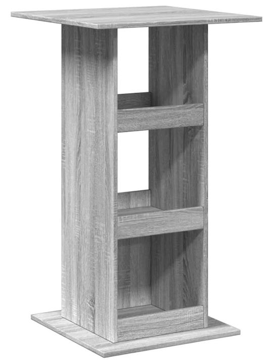 Square Table Bar Wooden Grey Sonoma 60x60x102cm