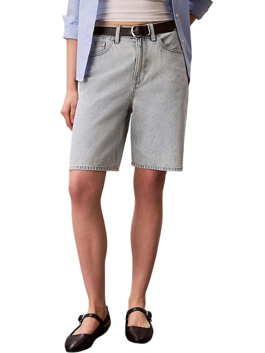 Bermudă Denim Albastru Deschis Pentru Femei