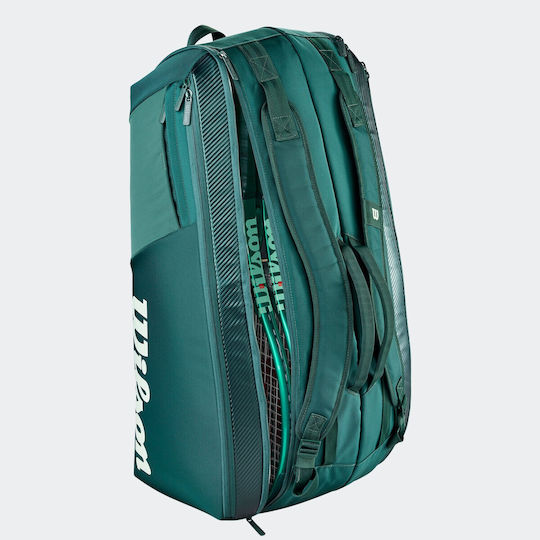 Wilson Super Tour Blade Shoulder Hand Tennis Bag 9 Rackets Green