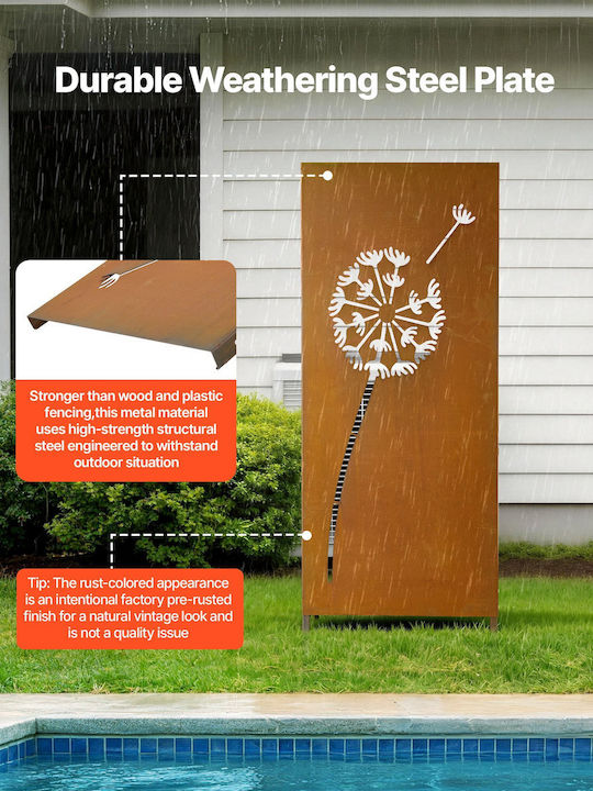 Vevor Διακοσμητικό Παραβάν Μεταλλικό 61x160cm