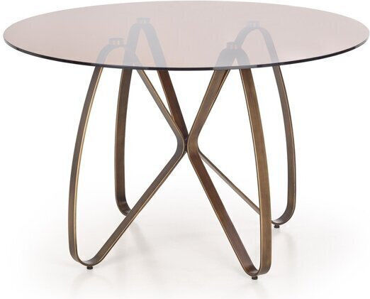 Houston 350 Round Dining Table Gold Brown 76x76cm