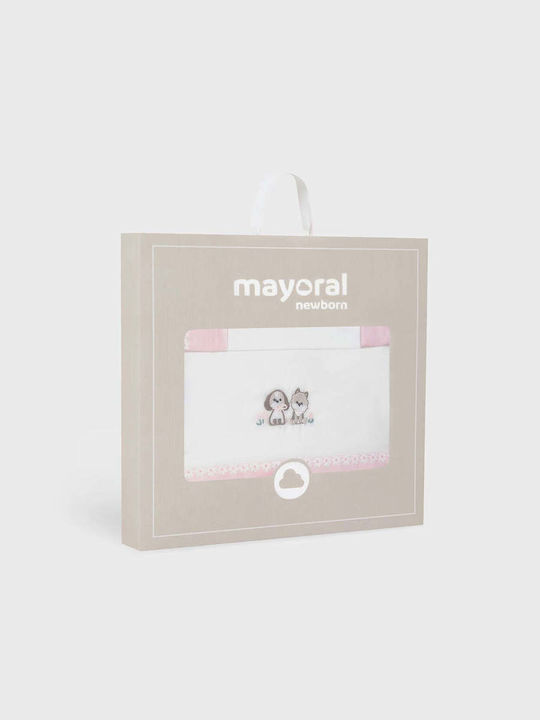 Mayoral Cotton Crib Sheets 26-09121-091-rosa-baby 120 Cm X 60 Cm
