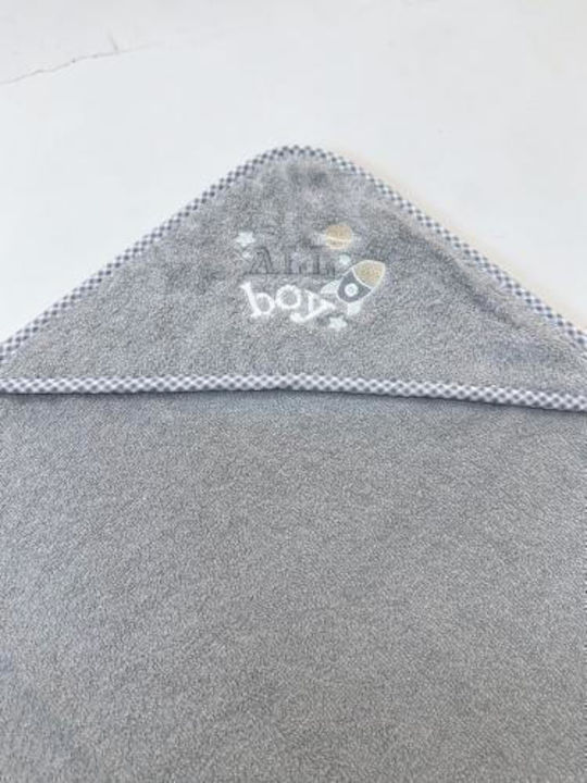 Baby Bath Towel Hooded All Boy One Size Gray Lh2054056-1