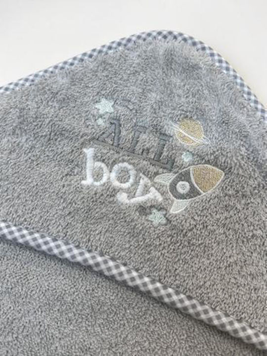Baby Bath Towel Hooded All Boy One Size Gray Lh2054056-1
