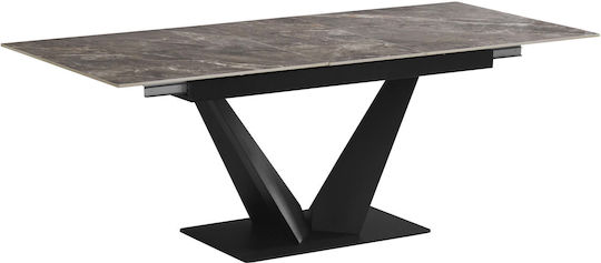 Manitoba Επεκτεινόμενο Grey-black 160+40x90x75εκ. Manitoba Επεκτεινόμενο Grey-black 160+40x90x75εκ.