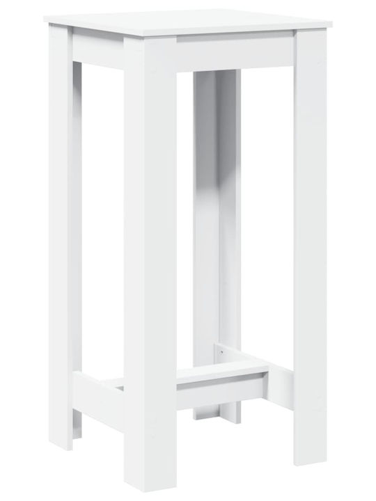 Table Bar Wooden White 51x50x103.5cm