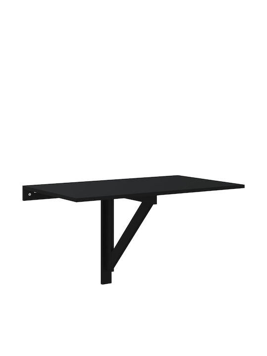 Masă Bucătărie Pliabil Negru 100x60x56buc