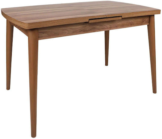 Inci Τραπεζαρίας Επεκτεινόμενο Walnut 129+28x80x79εκ. Inci Τραπεζαρίας Επεκτεινόμενο Walnut 129+28x80x79εκ.