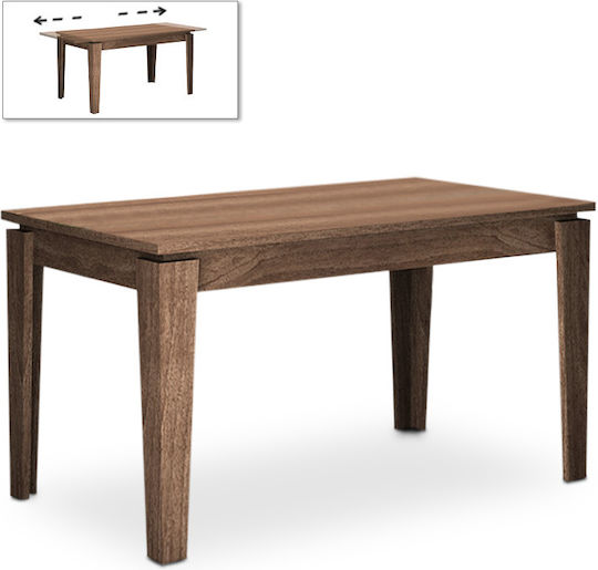 Helmut Esszimmer- und Küchentisch Ausziehbar Walnuss 160+40x90x76cm