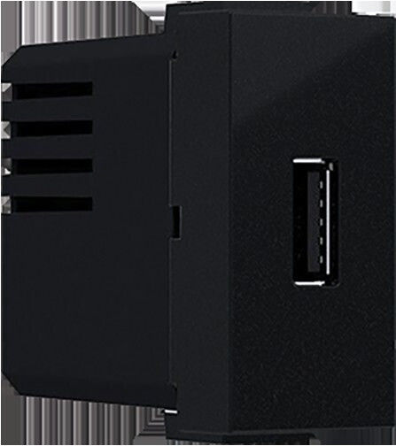 Aca Modys Priză Mortice cu 1 Port USB Neagră