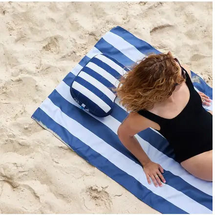 Dock & Bay Waterproof Inflatable Beach Pillow Whitsunday Blue 5061011624901