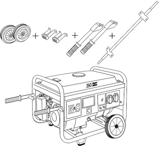Transporträder Kit Ks7000 Ks10000 Generatoren Ks 7kit