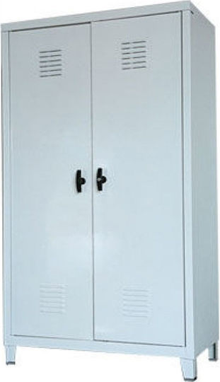 Doppelflügeliger Metallischer Galvanisierter Außenschrank 90x46x195cm Doppelflügeliger Metallischer Galvanisierter Außenschrank 90x46x195cm