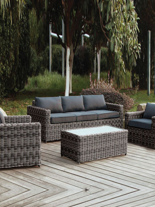 Arizona Outdoor Living Room Set 4 Pieces Anthracite with Pillows