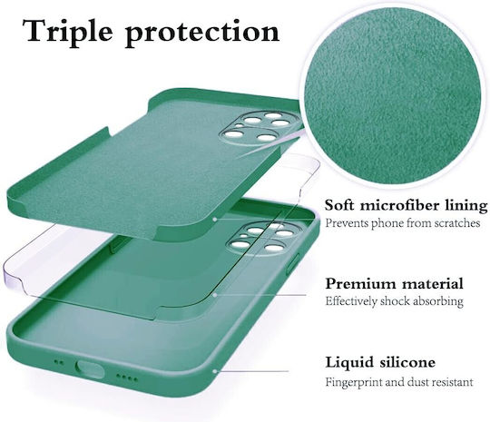 Back Cover Din Silicon Verde Huawei P60 Pro