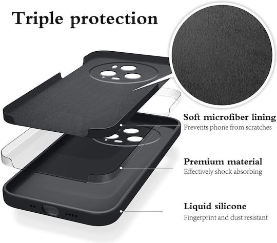 Back Cover Din Silicon Negru (Realme 5 Pro)