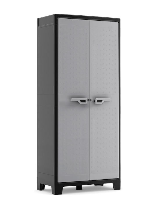 Двукрилен Гардероб Titan High от Полипропилен с 4 Рафта с Рафт 80x44x182 см