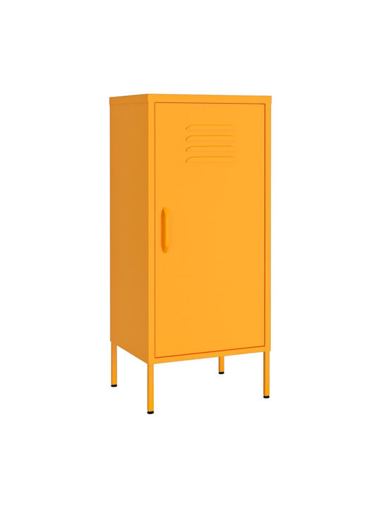 Dulap cu o ușă Metal cu 2 Rafturi Mustard 42.5x35x101.5cm