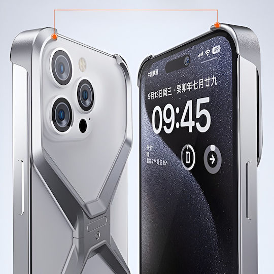 Back Cover Metallic Waterproof Gray iPhone 15 Pro Max