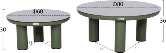 Outdoor Living Room Set Stream 5 Pieces Green with Pillows