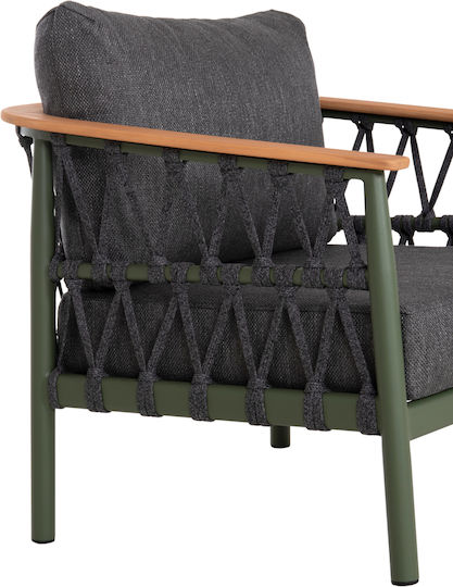 Outdoor Living Room Set Stream 5 Pieces Green with Pillows