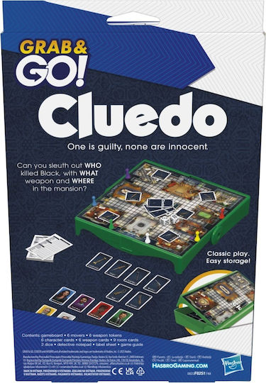 Επιτραπέζιο Παιχνίδι Cluedo Grab And Go για 3-6 Παίκτες 8+ Ετών (EN) Hasbro