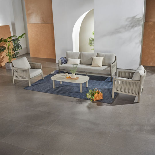 Outdoor Living Room Set 4 Pieces Anthracite With Pillows