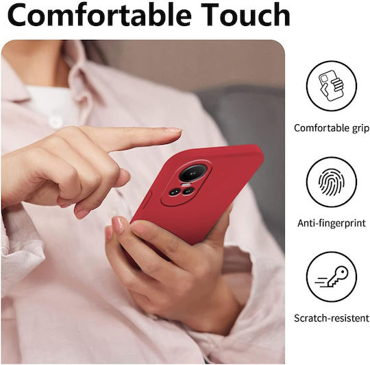 Back Cover Din Silicon Roșu Pentru Oppo Reno10 Pro