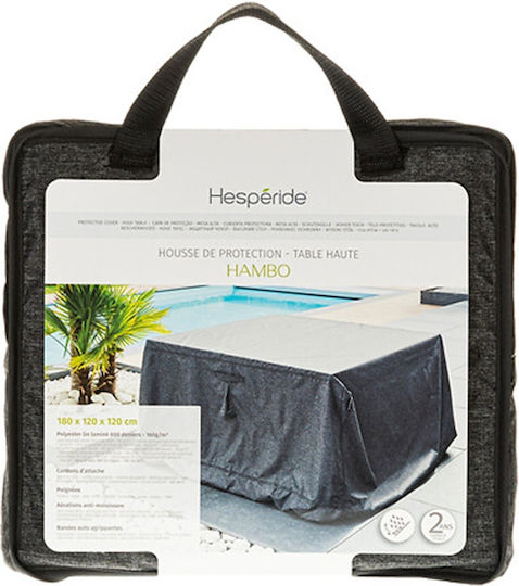Hesperide Protective Dining Table Cover 180x110x120cm In Grey Color