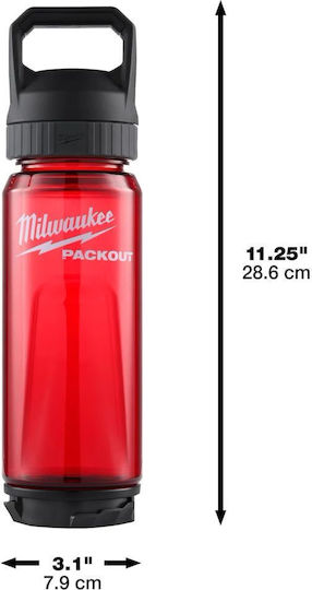 Milwaukee Packout Μπουκάλι Θερμός Πλαστικό 740ml Κόκκινο