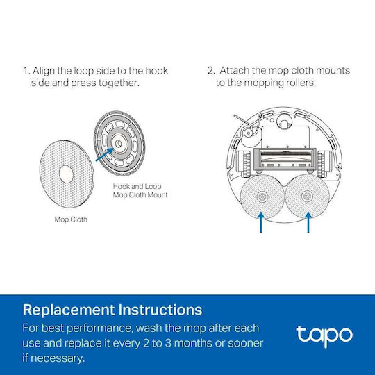 Mopping Cloths 6 Pieces For Robot Vacuum TP-Link