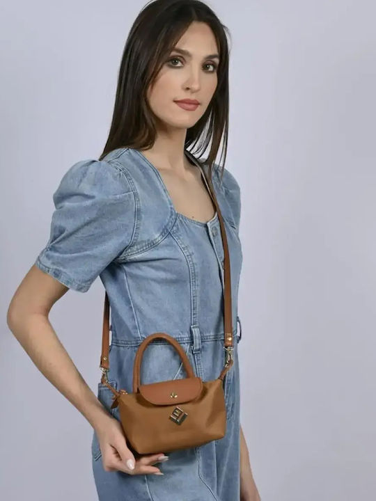 Fabric Women's Shoulder Bag Tabac Brown