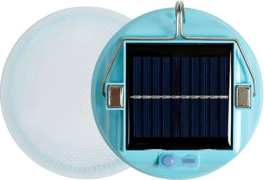 Lustră Solară 100W cu Lumină Albastră IP65 13x13x7cm