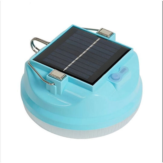 Lustră Solară 100W cu Lumină Albastră IP65 13x13x7cm