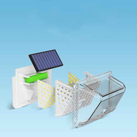 Lampă Solară de Perete Alb Cald 3000K cu Senzor de Mișcare și Fotocelul IP65