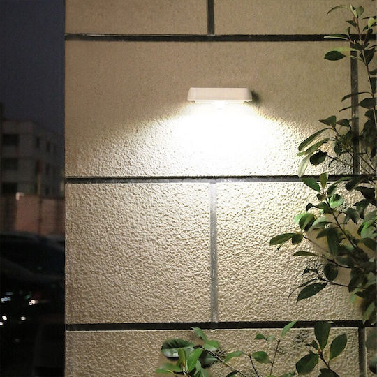 Lampă Solară de Perete Alb Rece 6500K cu Senzor de Mișcare și Fotocelul IP65 18x7cm