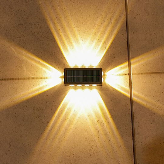 Lampa Solară de Perete cu Lumină Alb Cald 8x17.7x3.7cm