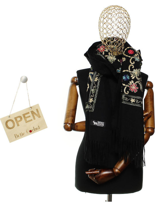 ButicCochet Women's Black Shawl