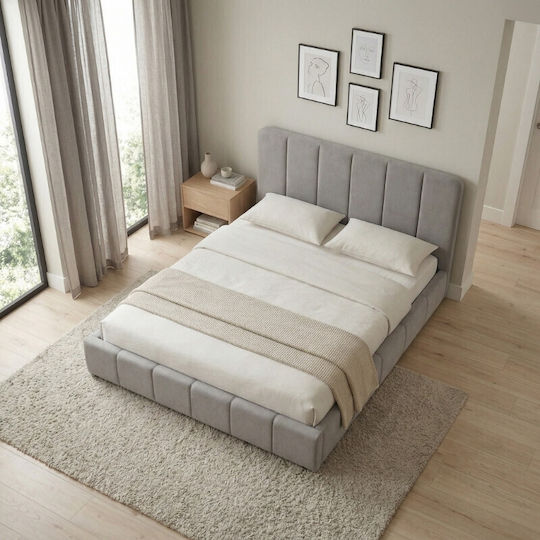 Nival Bett mit Stauraum für die Matratze 160x200cm Beige Nival Bett mit Stauraum für die Matratze 160x200cm Beige
